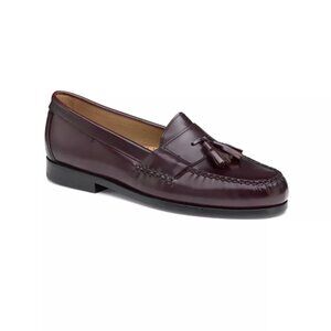 Johnston &‎ Murphy Mens Hayes Loafer Dress Burgundy Leather Moc Toe Tassel 9 M